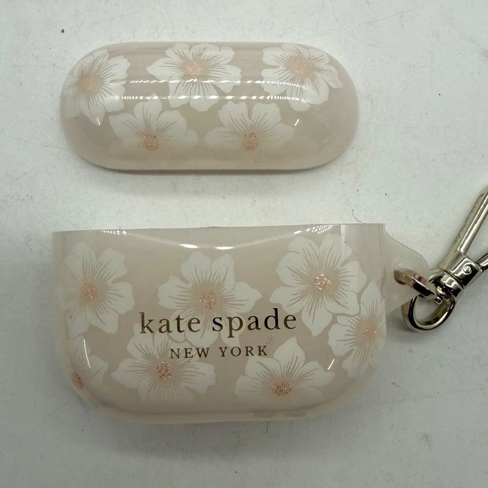 Kate Spade AirPods Case Protective Wireless Charging Compatible Floral white nwt